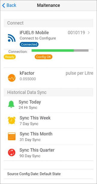 App Maintenance page